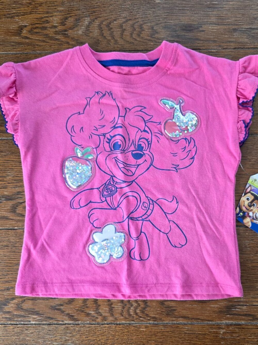 Paw Patrol Skye Ruffle Short Sleeve Tee 3T, NWT